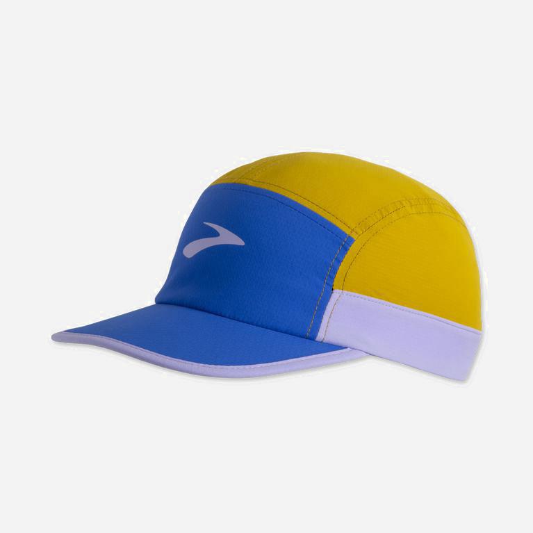 Brooks Propel Men's Running Hat UK Discount - Bluetiful/Golden Hour (TWEAS8467)